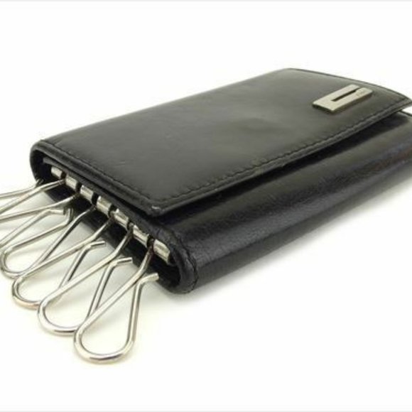 Gucci Key case Key holder Black leather Woman unisex Authentic Used S979 - Picture 8 of 8